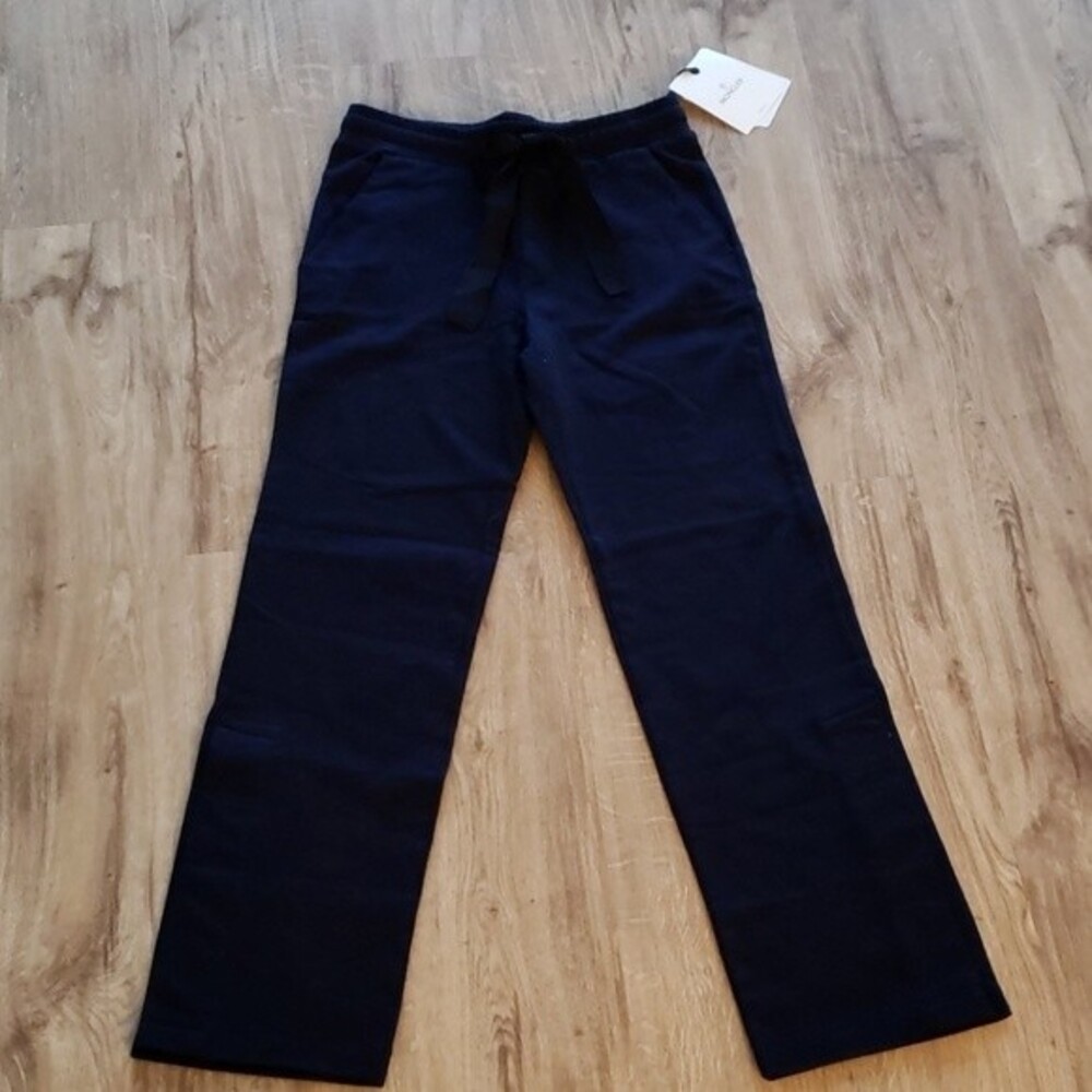 Moncler Navy Blue Mens Pants Size Small Luxury Athleisure Lounge Trouser NEW